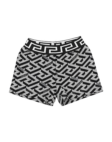 VERSACE YOUNG Shorts & Bermuda Grey 100% Cotton, Elastane, Polyamide, Polyester