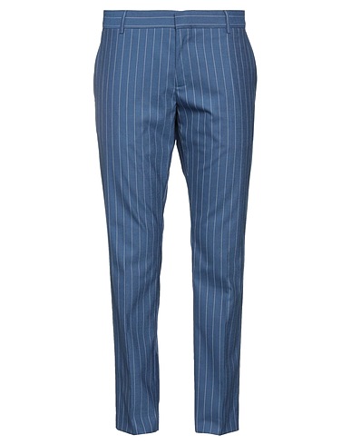 GREY DANIELE ALESSANDRINI Casual trouser Blue 62% Polyester, 35% Viscose, 3% Elastane