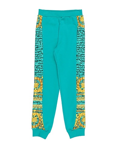 VERSACE YOUNG Pantalone Turchese 100% Cotone, Elastan