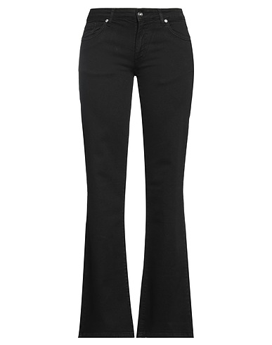 WHITE WISE Casual pants Black 97% Cotton, 3% Elastane