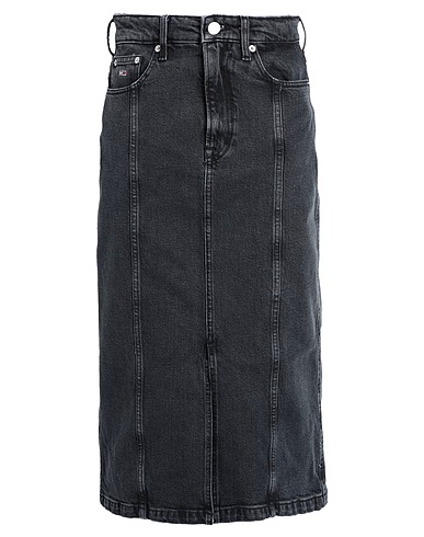 TOMMY JEANS Denim skirt Black 98% Recycled cotton, 2% Elastane