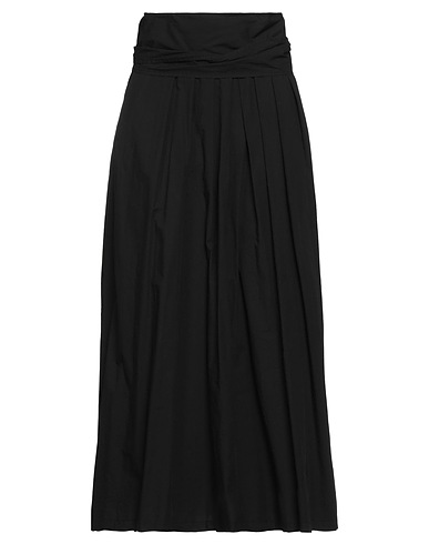 ALESSIA SANTI Maxi Skirts Black 100% Cotton