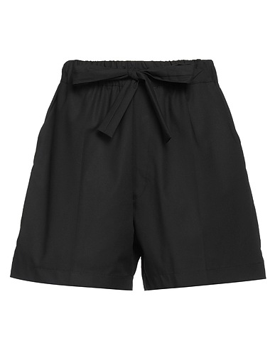 GAëLLE Paris Shorts & Bermuda Black 64% Polyester, 33% Viscose, 3% Elastane, Cotton