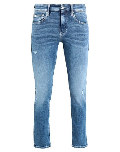 CALVIN KLEIN JEANS Denim trousers Blue 74% Cotton, 20% Recycled cotton, 4% Elastomultiester, 2% Elastane