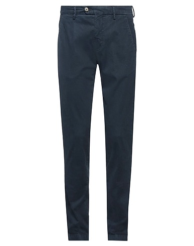 MICHAEL COAL Casual trouser Navy blue 98% Cotton, 2% Elastane