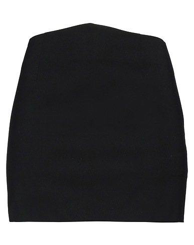 DONDUP Mini skirt Black 98% Virgin Wool, 2% Elastane