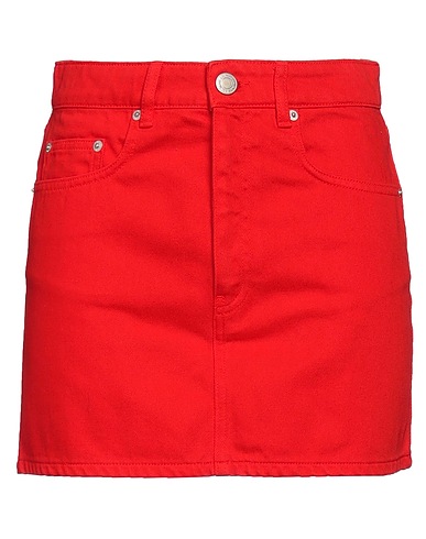 AMI ALEXANDRE MATTIUSSI Minigonna Rosso 100% Cotone