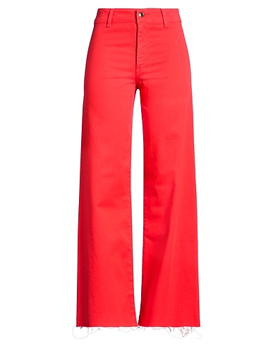 KARTIKA Casual pants Red 97% Cotton, 3% Elastane