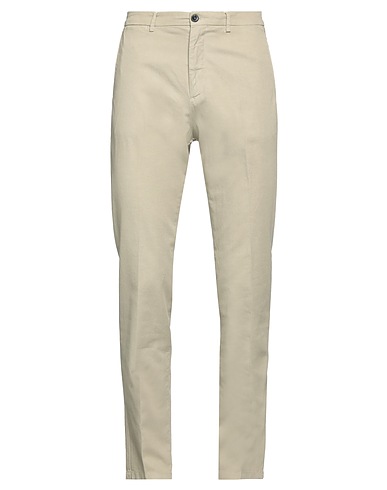 MANUEL RITZ Casual pants Beige 72% Cotton, 26% Linen, 2% Elastane