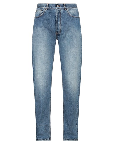 NICK FOUQUET Jeans Blau 100% Baumwolle, Hanf, Stierleder