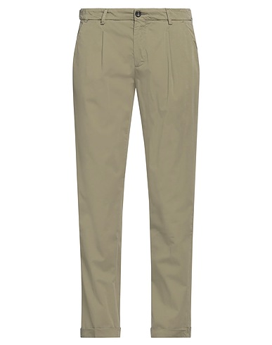 MANUEL RITZ Casual pants Military green 98% Cotton, 2% Elastane