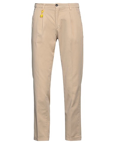 MANUEL RITZ Casual pants Beige 98% Cotton, 2% Elastane