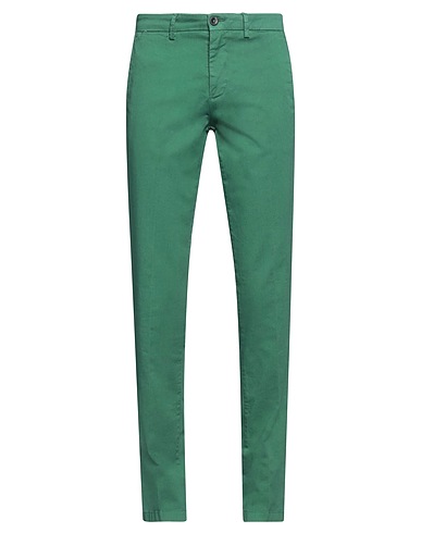 MANUEL RITZ Pantalone Verde 98% Cotone, 2% Elastan