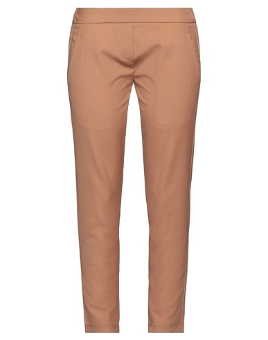 JECKY Pantalone Cammello 100% Lana Vergine