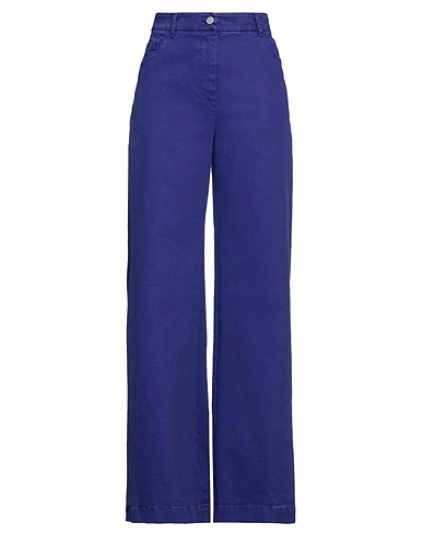NUDE Casual trouser Purple 98% Cotton, 2% Elastane