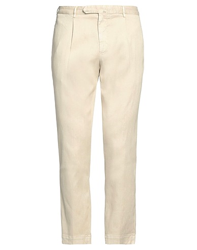 SANTANIELLO Casual pants Beige 65% Linen, 34% Cotton, 1% Elastane