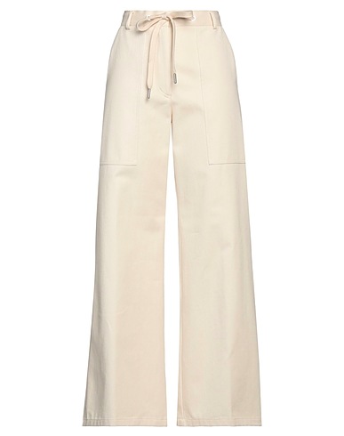 MONCLER Bootcut Jeans Ivory 100% Cotton