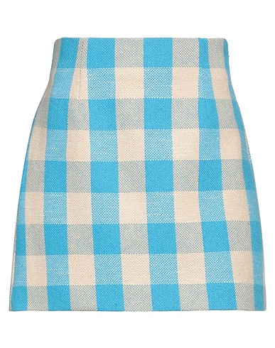VICOLO Mini skirt Azure 80% Cotton, 20% Polyester