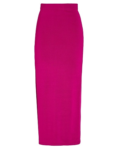8 by YOOX Long skirt VISCOSE RIB KNIT MIDI SKIRT WITH SLIT
 Mauve 77% Viscose, 23% Recycled polyamide