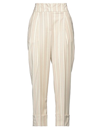 PESERICO Casual trouser Beige 99% Virgin Wool, 1% Elastane