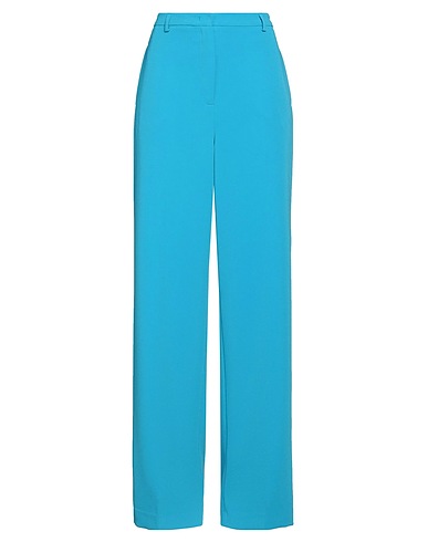 RUE DU BAC Casual pants Turquoise 93% Polyester, 7% Elastane