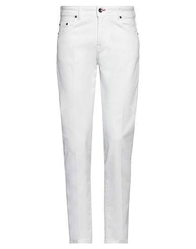 NOUS® LIVE FASHION MAN Pantaloni jeans Bianco 97% Cotone, 3% Elastan
