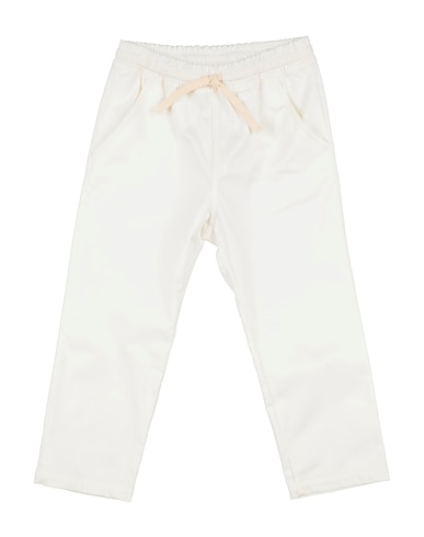 LE PETIT COCO Casual trouser Ivory 97% Cotton, 3% Elastane