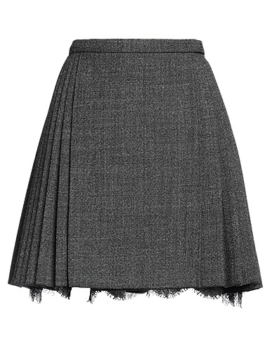 DIOR Mini skirt Black 100% Virgin Wool, Polyamide, Viscose