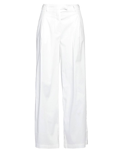 SEMICOUTURE Pantalone Bianco 79% Cotone, 18% Poliammide, 3% Elastan