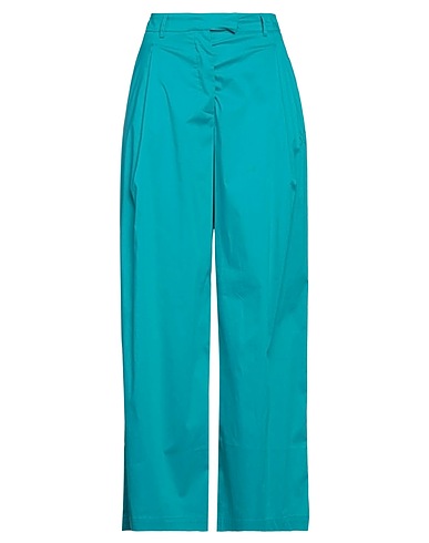 SEMICOUTURE Pantalon Vert pétrole 79% Coton, 18% Polyamide, 3% Élasthanne