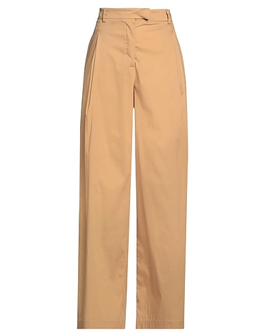 SEMICOUTURE Casual pants BEIGE 79% Cotton, 18% Polyamide, 3% Elastane