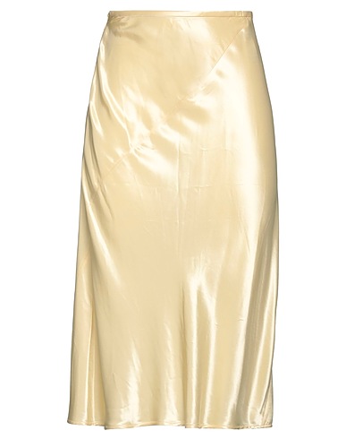 JIL SANDER Midi skirt Yellow 67% Viscose, 33% Cupro