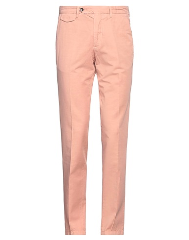 PAOLONI Casual trouser Salmon pink 79% Cotton, 21% Linen