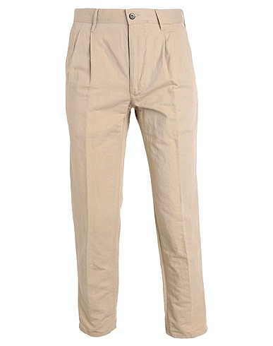 INCOTEX Casual pants SLACKS Beige 56% Linen, 44% Cotton