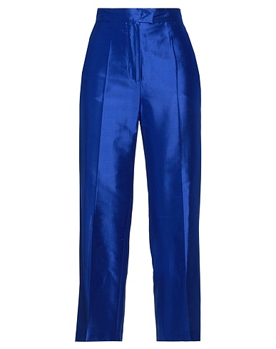 MAX MARA STUDIO Casual trouser Bright blue 100% Silk