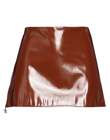 ACNE STUDIOS Mini skirt Brown 57% Polyurethane, 43% Polyester