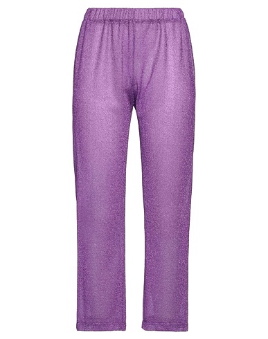 THE M.. Casual trouser Purple 70% Polyamide, 30% Metallic fiber