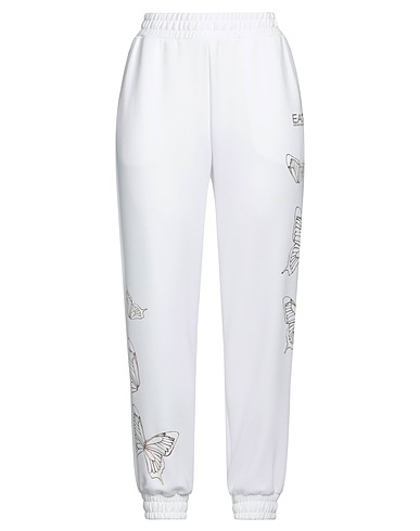 EA7 Casual trouser White 47% Polyester, 45% Modal, 8% Elastane