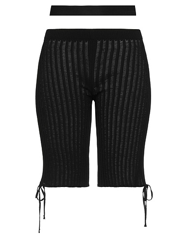 ANDREĀDAMO Shorts & Bermuda Black 80% Viscose, 10% Polyester, 9% Polyamide, 1% Elastane