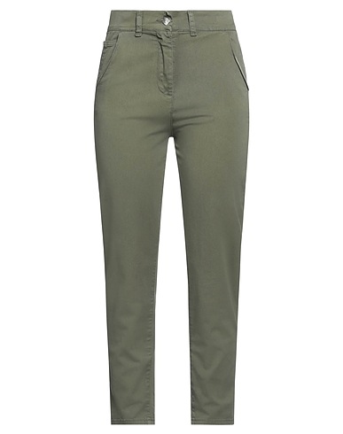 VICOLO Casual trouser Military green 97% Cotton, 3% Elastane