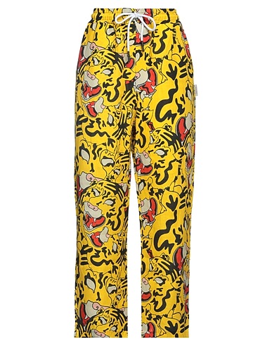 AFP A FEW PIECES Casual pants Yellow 100% Linen
