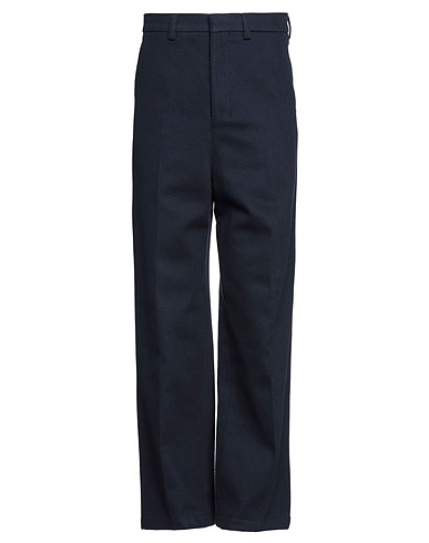 AMI ALEXANDRE MATTIUSSI Casual trouser Navy blue 100% Cotton