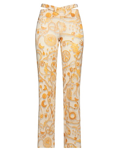MARINE SERRE Casual trouser Ivory 93% Viscose, 7% Elastane