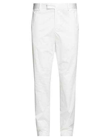 LARDINI Casual trouser White 97% Cotton, 3% Elastane