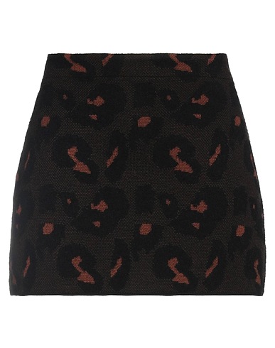 BCBGMAXAZRIA Mini skirt Dark brown 45% Acrylic, 30% Wool, 25% Nylon