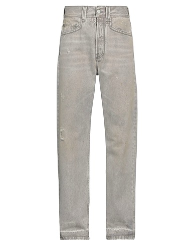 PALM ANGELS Jeans Grau 100% Baumwolle, Leder, Polyester