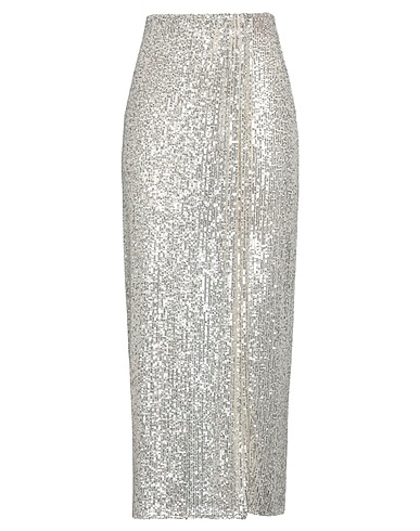 THE ANDAMANE Maxi Skirts Off white 97% Polyester, 3% Elastane, Polyamide