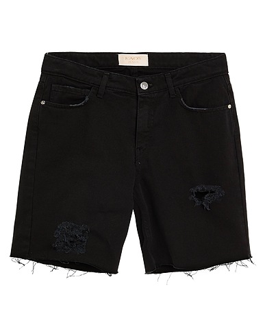 KAOS JEANS Denim shorts Black 100% Cotton