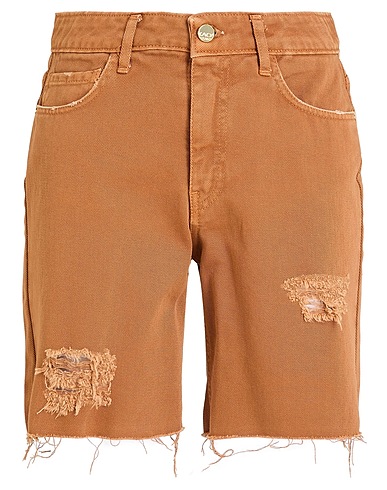 KAOS JEANS Shorts jeans Marrone 100% Cotone
