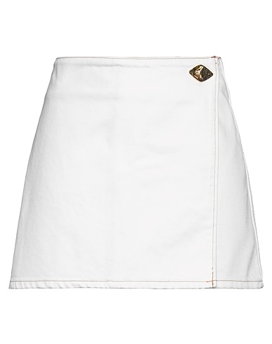 GANNI Denim skirt White 100% Cotton